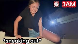 SNEAKING OUT of the HOUSE at 1AM *bad idea*