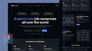 Job Finder Website Design With Scroll Animation in Figma - Prototyping Tutorial