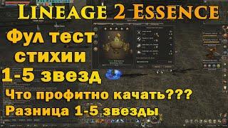 Полный тест стихии в Lineage 2 Essence с 1 по 5 звезду. Что профитно качать силу или шанс крита?