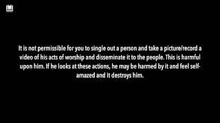 Shaykh Abdurrazzaq's Warning About Taking Pictures of Others in Their Acts of Worship