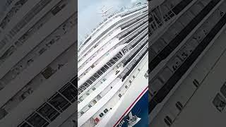 Breathtaking aerial footage of the beautiful Carnival Horizon 🫠 recently departing Port of Miami, i