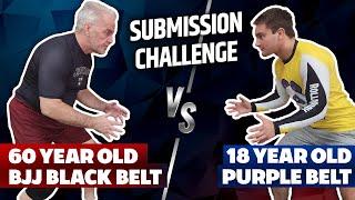 60 Year Old BJJ Black Belt vs 18 Year Old Purple Belt - Who Wins?