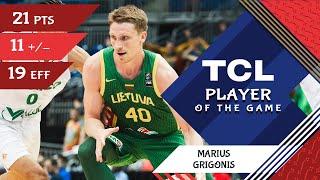 Marius Grigonis (21 PTS) | TCL Player Of The Game | MEX vs LTU | FIBA OQT 2024 Puerto Rico