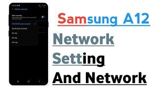 Samsung A12 Network Setting And Network Problem Solve