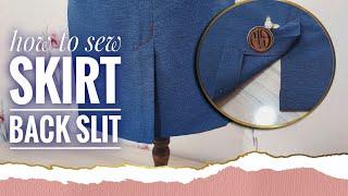 how to sew skirt back slit