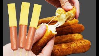 Жареный Сыр Сосиской "Корн Дог" (Corn Dog) или Сосиски в тесте с сыром