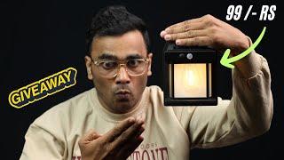 Portable Solar Interaction Wall Lamp Light Unboxing and Cheap Solar Lamp at the Price 99 | Giveaway