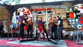 Aleksey Nikulin 360 kg/794 lbs 2nd squat attempt at 82,5 kg/182 lbs BW WRPF Worlds 2017