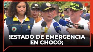  Gustavo Petro visita la zona del derrumbe: ¡Chocó en estado de emergencia!