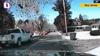 Natural Gas Explosion at New Jersey House Caught on Car Dashcam