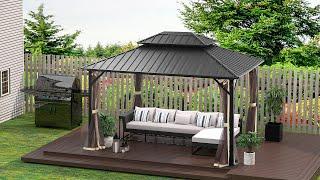 Wayfair Zenova 10x12 steel hardtop patio gazebo