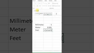 Convert Millimeter into Feet / Foot in Microsoft Excel #feet #excel #shorts