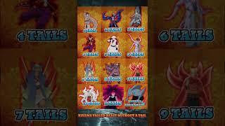 All 1–11 Tailed Beasts Baryon Mode in One Video #shorts #naruto #anime #sasuke #obito #viralshorts
