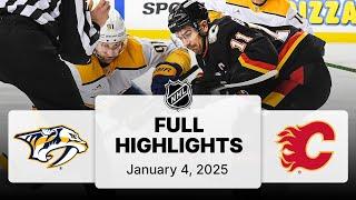 NHL Highlights | Predators vs. Flames - January 04, 2025