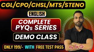 Complete PYQs Series Only ₹199  | DEMO CLASS | SSC CGL/CPO/CHSL/MTS/STENO | Jai sir