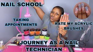 JOURNEY AS A BEGINNER NAIL TECHNICIAN  * Cosmetology School, Taking Nail Appts, Nail Tips *