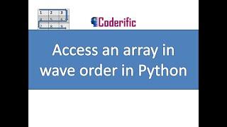 Access an array in wave order and write the output in .mat file in Python