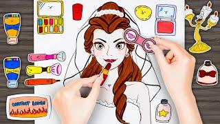 [Paper DIY] Bridal Belle Princess Makeup Tutorial - Disney PrincessBeauty and the Beast