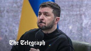 Emotional moment President Zelensky tears up when asked about his family