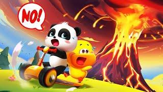 Baby Panda's Science World #6 - Join Kiki and Learn About Different Volcano Types - BabyBus Game