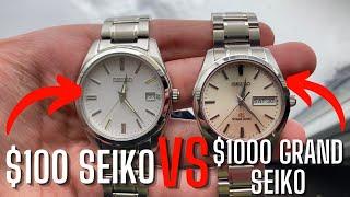 $100 Seiko Quartz vs $1000 Grand Seiko Quartz (SUR307 vs SBGT035)