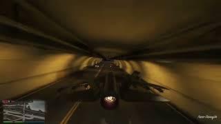 Flying a hydra inside a tunnel | GTA V Online