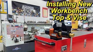 SNS 375: Orange Bench Vise, Steel Workbench Top, Octane T-Slot Covers