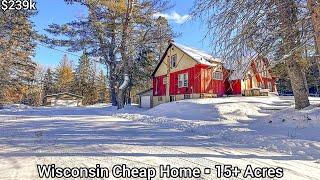 Wisconsin Homes For Sale | $239k | 15+Acres | Homes With Land | Wisconsin Real Estate For Sale