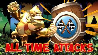 Donkey Kong Country Returns HD - ALL Shiny Gold Medals (Time Attack)