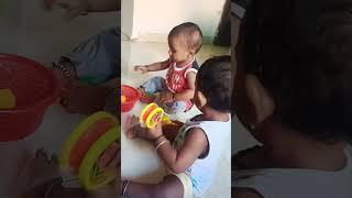 Dwij And Aashu playing together #dwij#two cutie pie in one frame