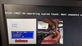 Error 1962: No operating system found. Boot sequence will automatically repeat. "How to fix Lenovo"