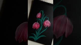 Acrylic Flowers Painting || #youtubeshorts #viralvideo #viralshorts #video