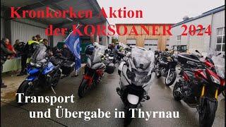  #Kronkorken Aktion der #Korsoaner 2024 ...Transport von Pocking nach Thyrnau #Biker#helfen#Kinder