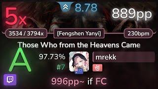  8.8⭐ mrekk | Inferi - Those Who from the Heavens Came [Fengshen Yanyi] +HR 97.73% (#7 889pp 5)