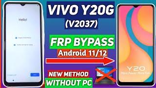 VIVO Y20G (V2037) FRP Bypass New Security Update Android 12 Google Account Remove Without PC 100%