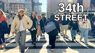 NEW YORK CITY Walking Tour [4K] - 34th STREET