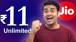 ₹ 11 Rs. Jio Unlimited Secret Plan Launched !