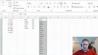 Excel Conditional Formulas IF() statements