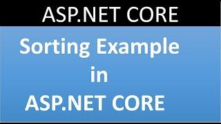 Sorting in ASP.NET CORE