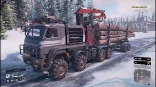 Airdrome Logging Long log Azov Truck In Alaska Snow runner PS4 2024 Myanmar north Shan state Namkham