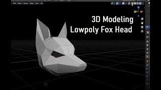 3D Modeling a Papercraft Fox Head in Blender