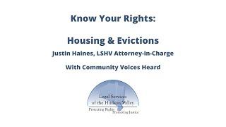 Know Your Rights - Housing and Evictions