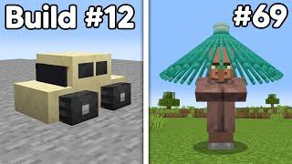 Testing 100 Minecraft Build Hacks in 24 Hours