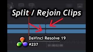 DaVinci Resolve Tutorial: How To Split and Rejoin Original Source Clips