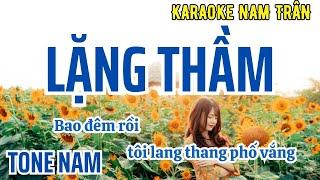 Karaoke Lặng Thầm (Thế Hiển) Tone Nam | Nam Trân