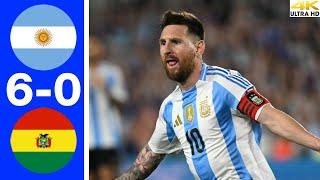 MESSI HAT-TRICK  ARGENTINA VS BOLIVIA (6-0) EXTENDED HIGHLIGHTS (ALL GOALS)