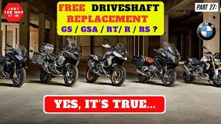 BMW Free Driveshaft Replacement GS GSA R RS RT INFO337390 - ALL R1200 / R1250 K50, K51, K52,K53, K54