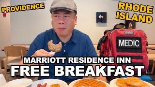 The "FREE Breakfast" AYCE Buffet at the Marriott Residence Inn, Providence Rhode Island.