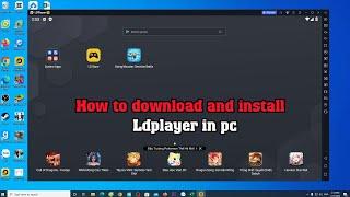 How to download and install Ldplayer in pc and laptop in 2024 | Emulator for weak computers