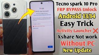 Tecno Spark 10 Pro ( K17 ) Frp Bypass Android 13 New Method | Tecno Spark 10 Google Account Bypass